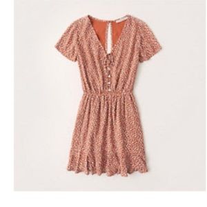 Rust Abercrombie and Fitch short sleeve dress